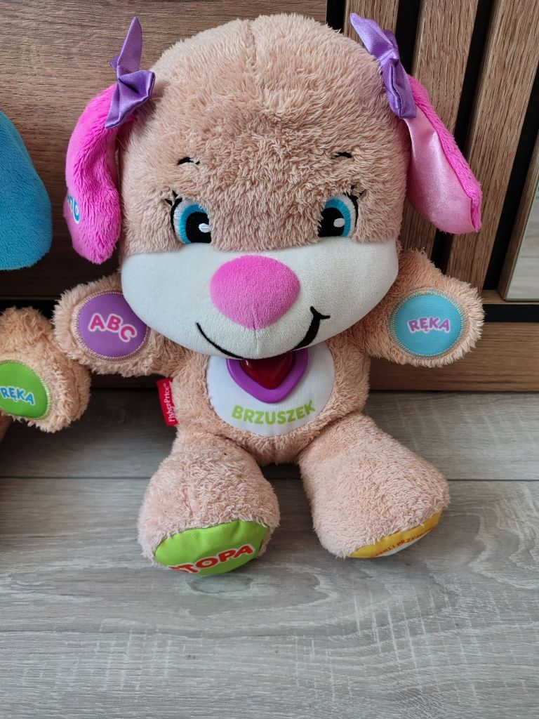 Dwa misie Fisher Price .