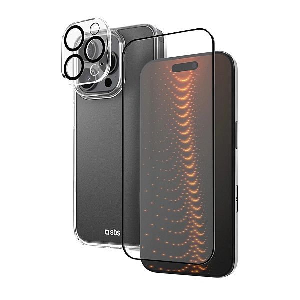 Zestaw SBS z technologią D3O na iPhone 16 Pro - etui + szkło ochronne