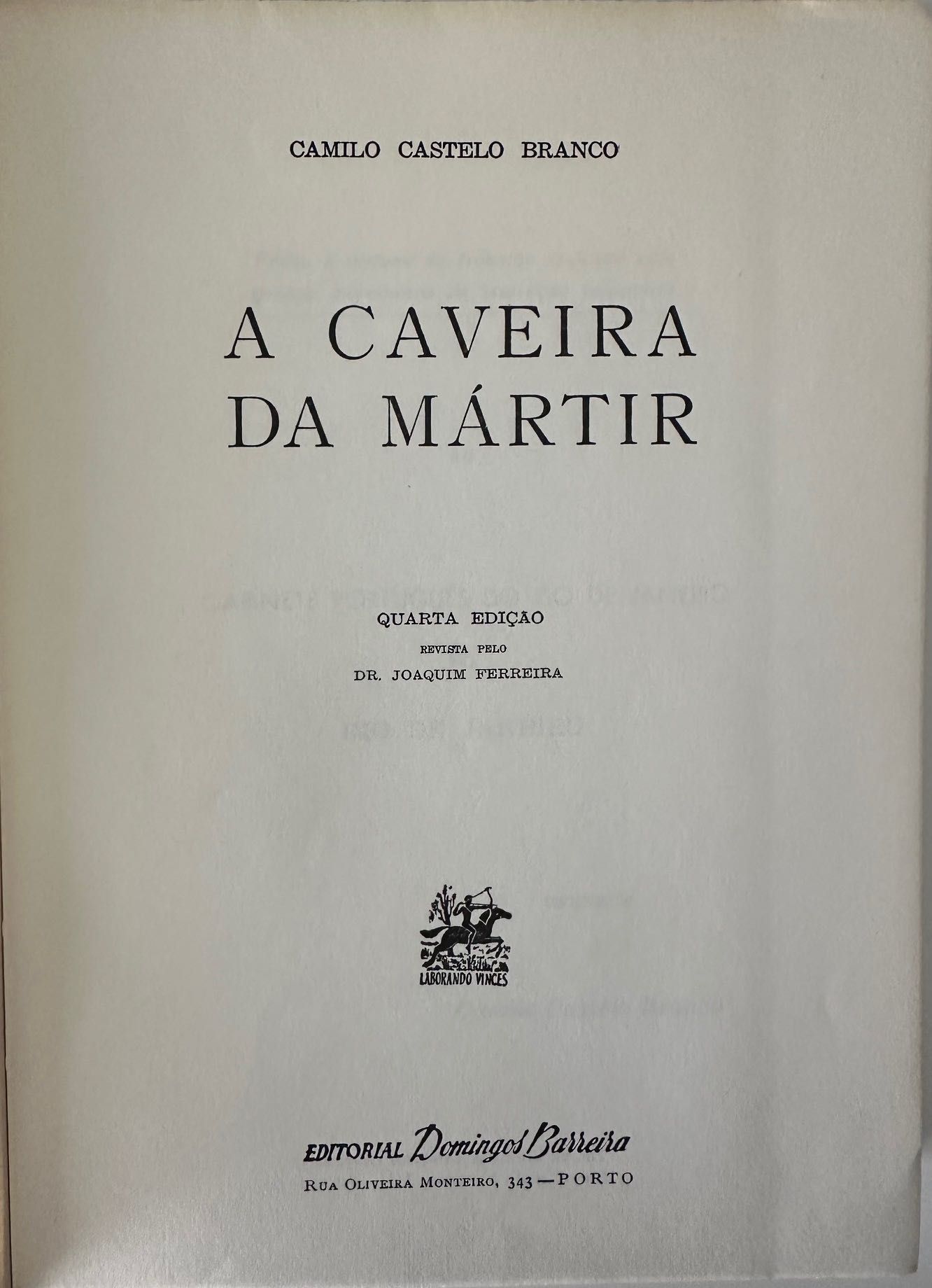 A Caveira da Mártir - Camilo Castelo Branco
