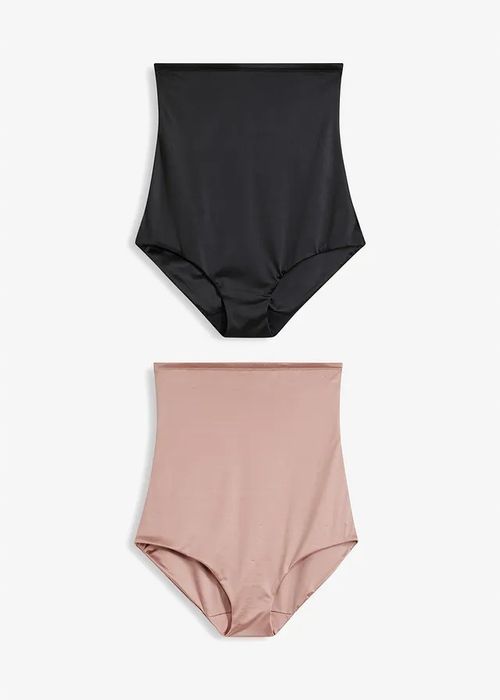 B.P.C. 2-pak majtki średnio modelujące z połyskującego materiału 44.