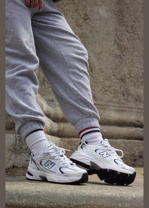 Кроссовки New Balance 530 White Silver Navy MR530SG Нью Беланс 530