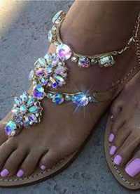 Взуття літнє з різноколірними камінцями