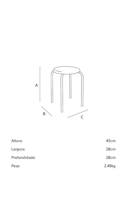 Banqueta de Aço – Zara Home (28x28x45 cm)
