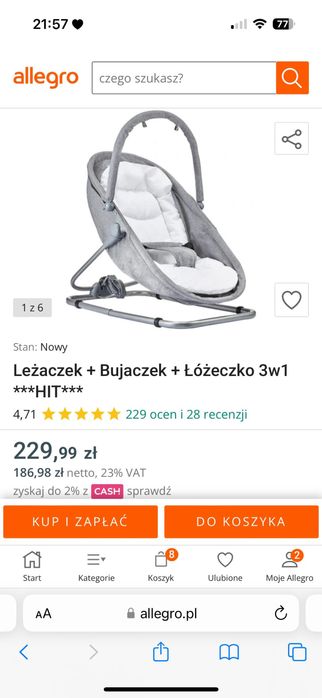 Bujaczek 3w1 szary polecam