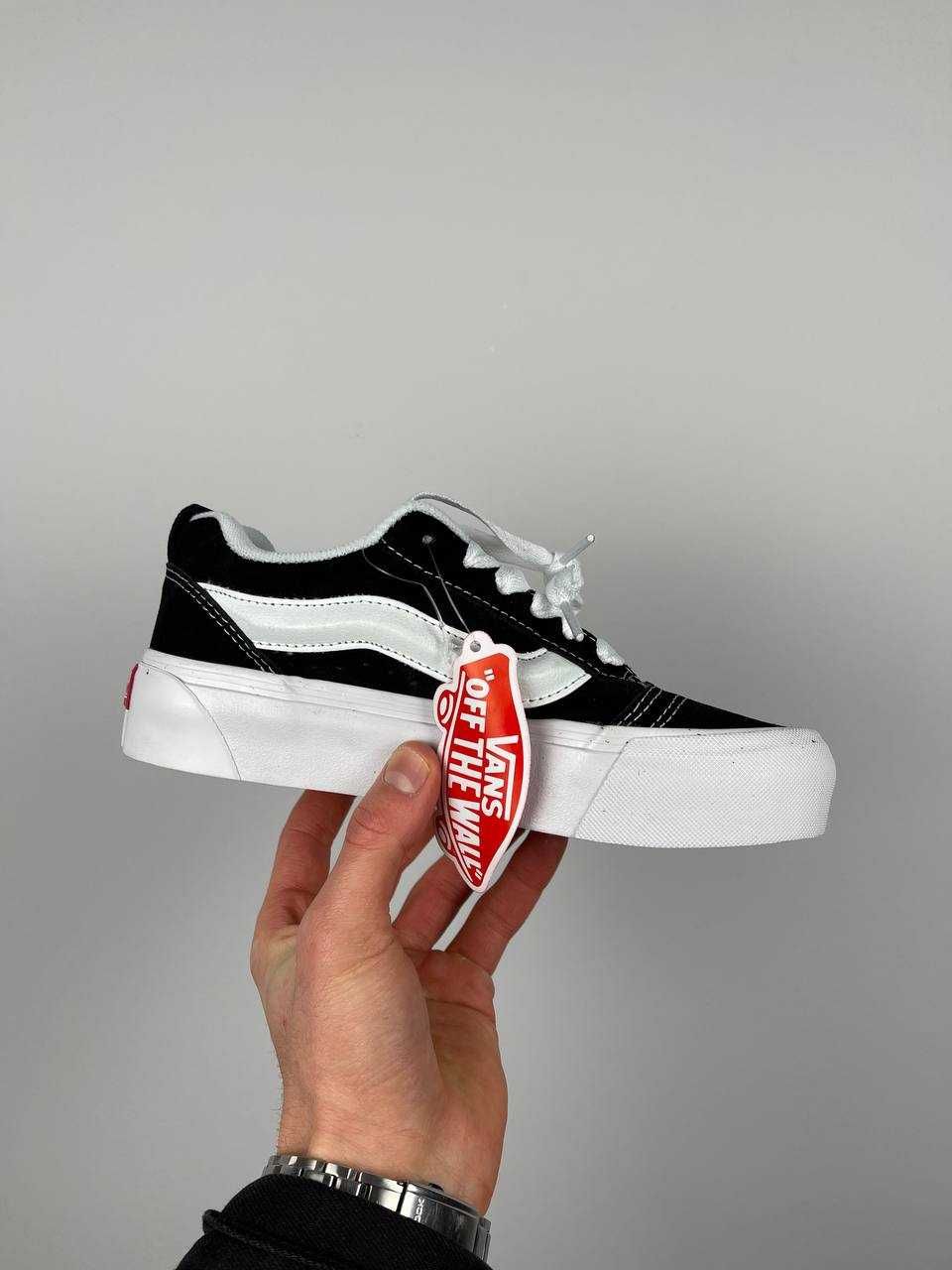 Женские кеды Vans Knu Skool Platform Black White 36-40 Новинка Весны!