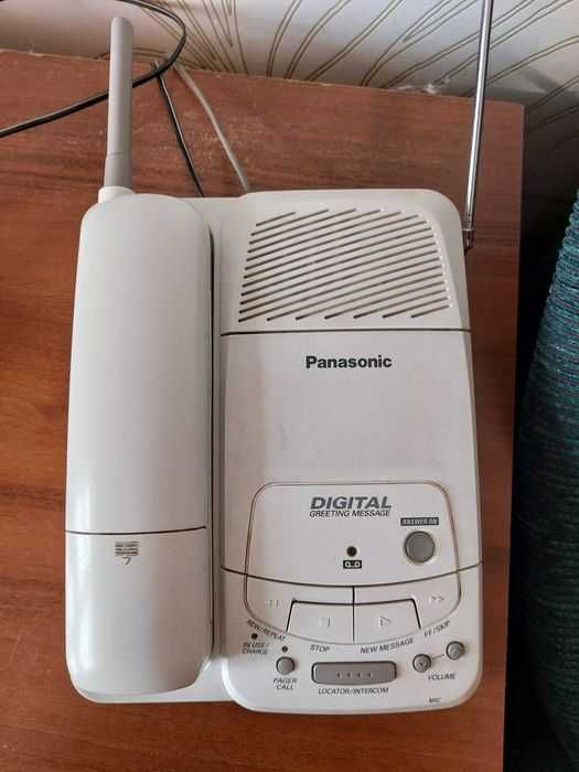 Рабочий радио телефон Panasonic с автоответчиком стационарный домашний