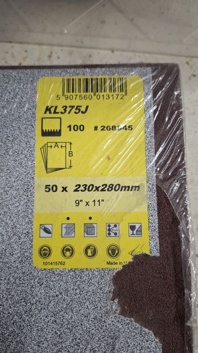 Arkusz ścierny KL375J płótno KLINGSPOR P100 50szt.