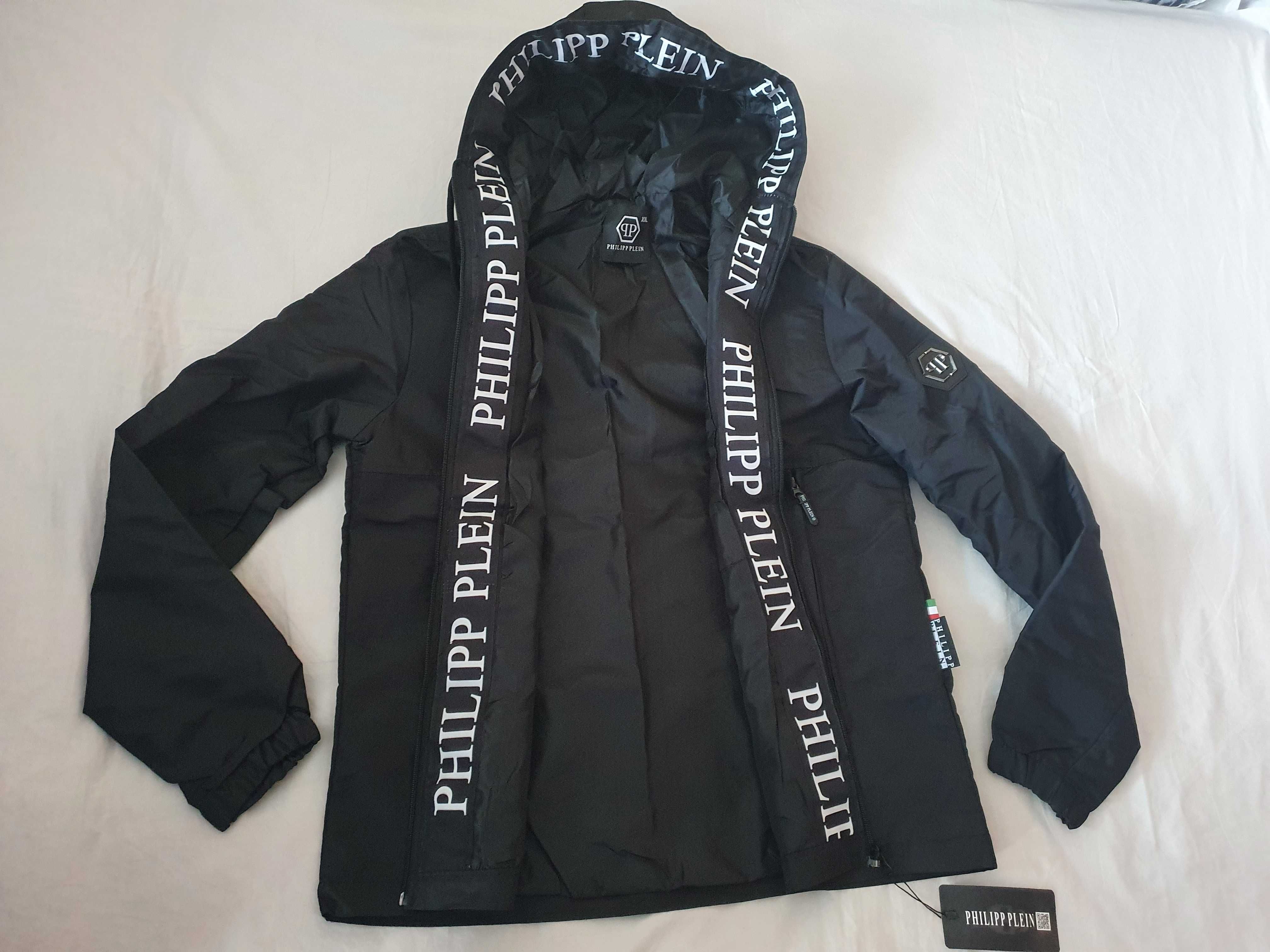 NOWA męska kurtka Philipp Plein przeciwdeszczowa PP wiatrówka L XL