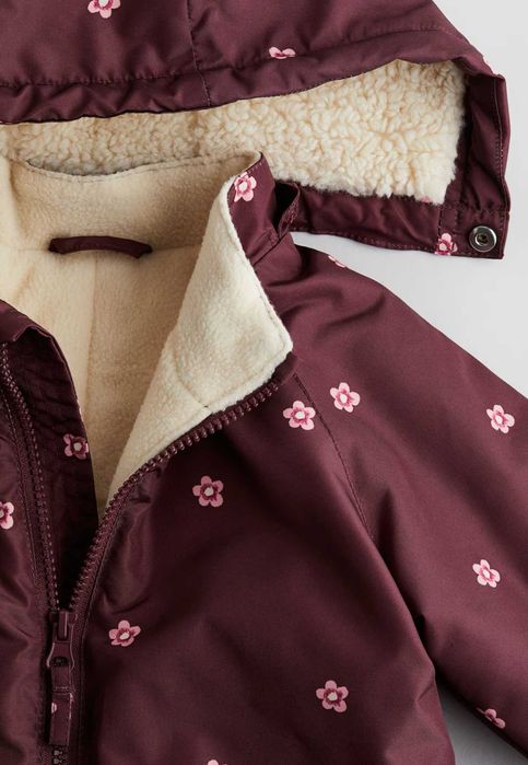 Термо комбінезон бордо-квіточки від h&m ріст від 74 до 104 см