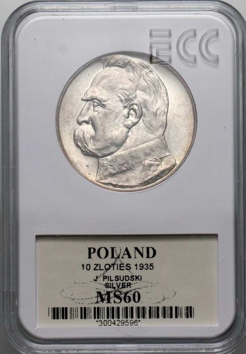 Srebrna moneta Piłsudski