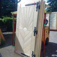 OD RĘKI drzwi Goralskie drewniane do domu z bala sosnowe 60mm