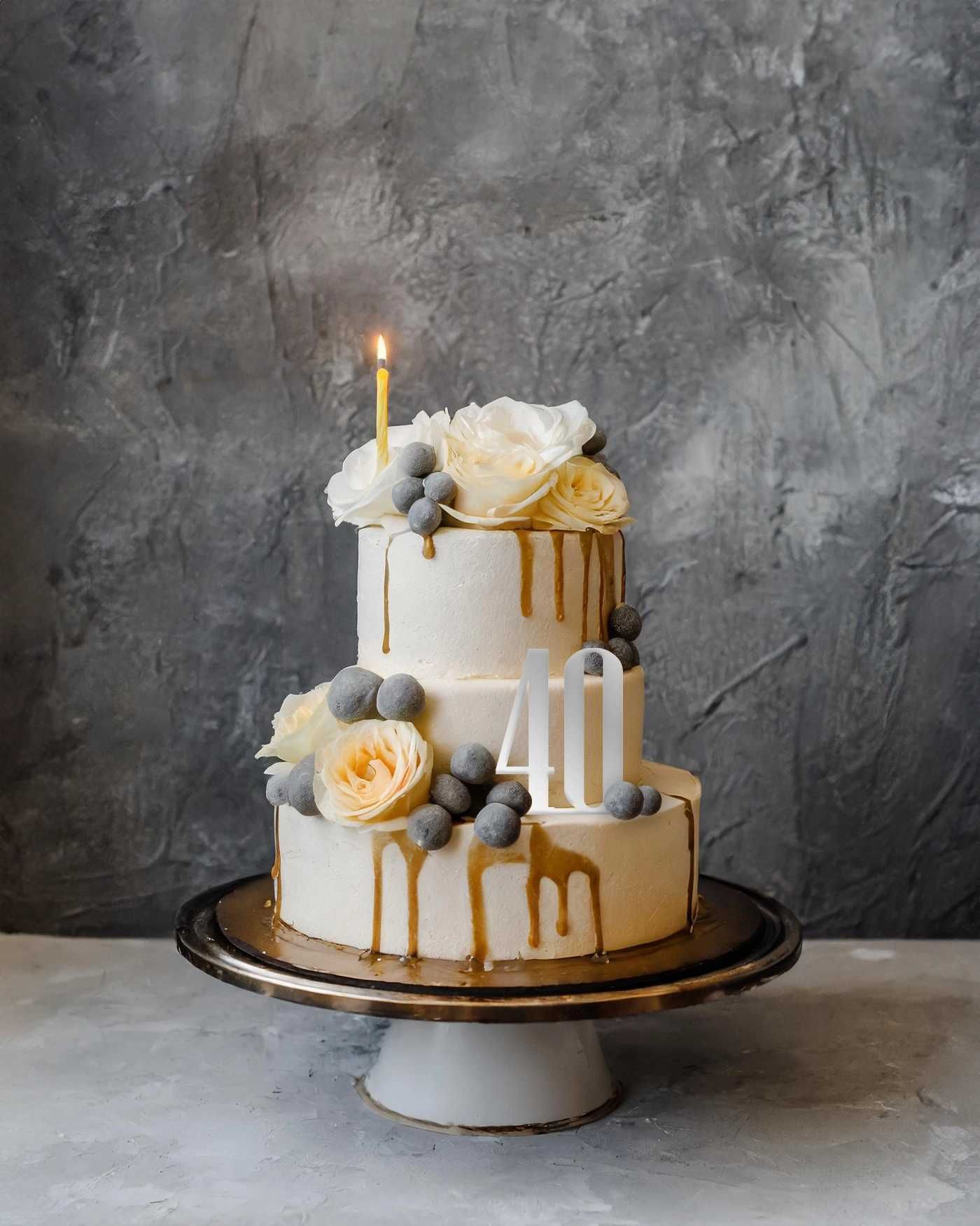 Topper / Przoder  na tort 40 urodziny