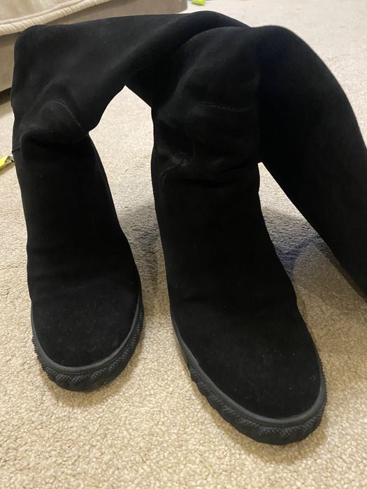 Сапоги замшевые демисезонные