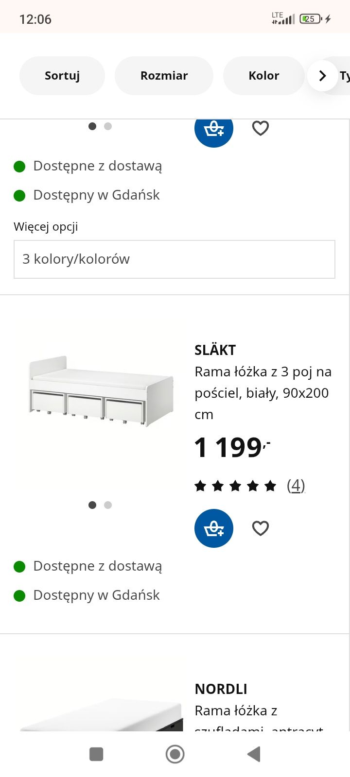 Łöżko Ikea  Tylko odbiór osobisty