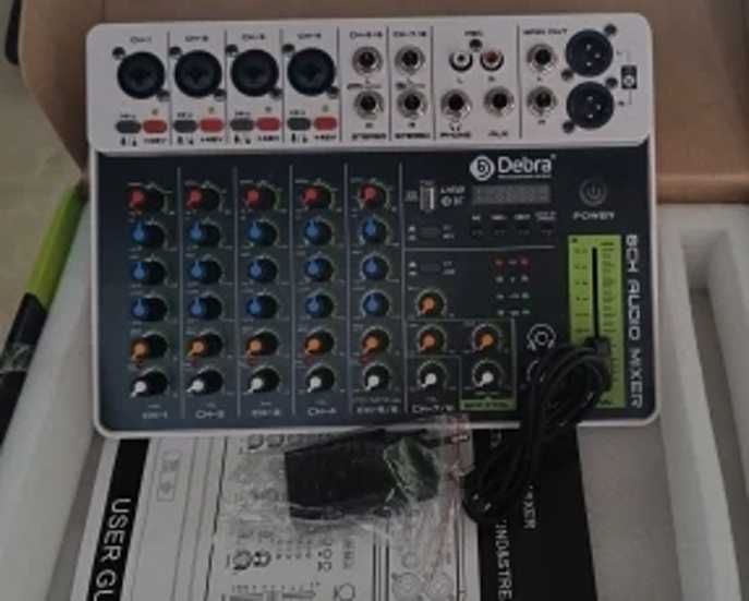 Микшерный пульт V8 Audio Interface с Bluetooth аудио мікшер - микрофон