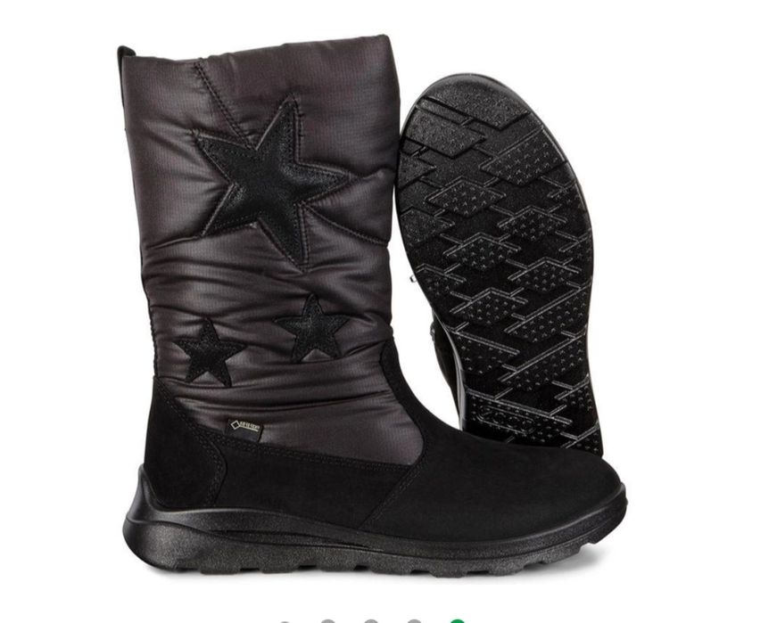 Зимові чобітки чоботи ботинки ecco для дівчинки Зимние сапоги ботинки