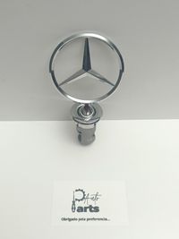 Embalagem símbolo logotipo estrela capó Mercedes Com legenda Preto