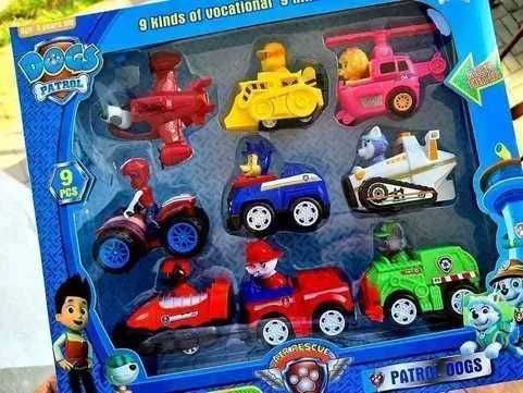 Super komplet 9 figurek piesków Psi Patrol - zabawki