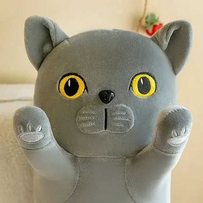 Мягкая игрушка Кот Батон 110 см цвет серый, Плюшевый длинный кот