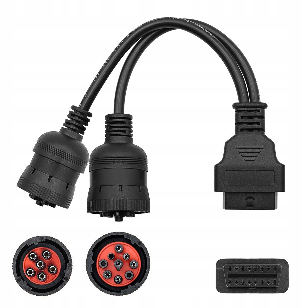 Adapter Diagnostyczny Przejściówka OBD2 do 6Pin J1708 9Pin J1939