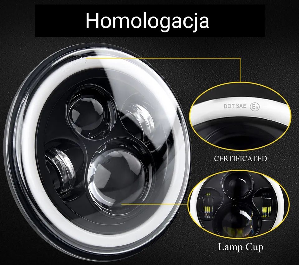 Światła lampy reflektory LED Angel Eyes do Jeep Wrangler JK TJ CJ