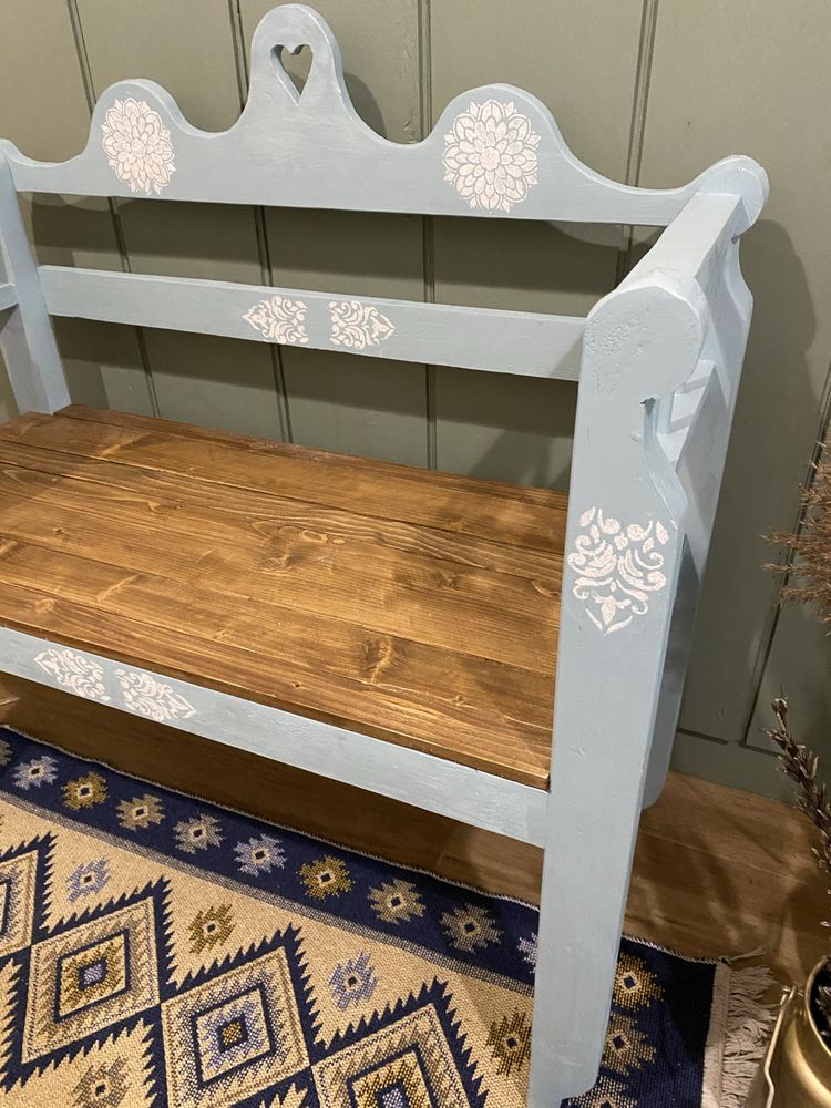Ławka ława drewniana siedzisko vinatge boho wysyłka