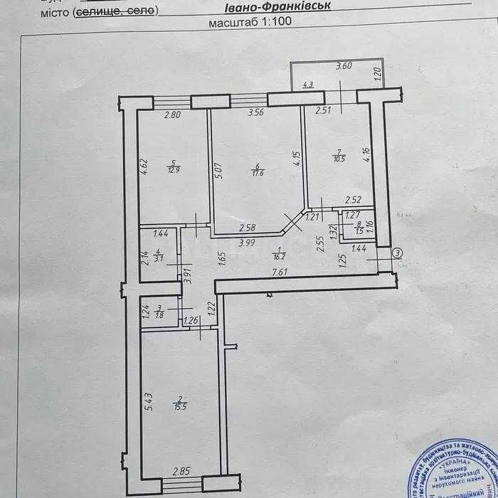 Центр. 740дол м2 за ГОТОВУ 3к квартиру в новобудові вул. Незалежності