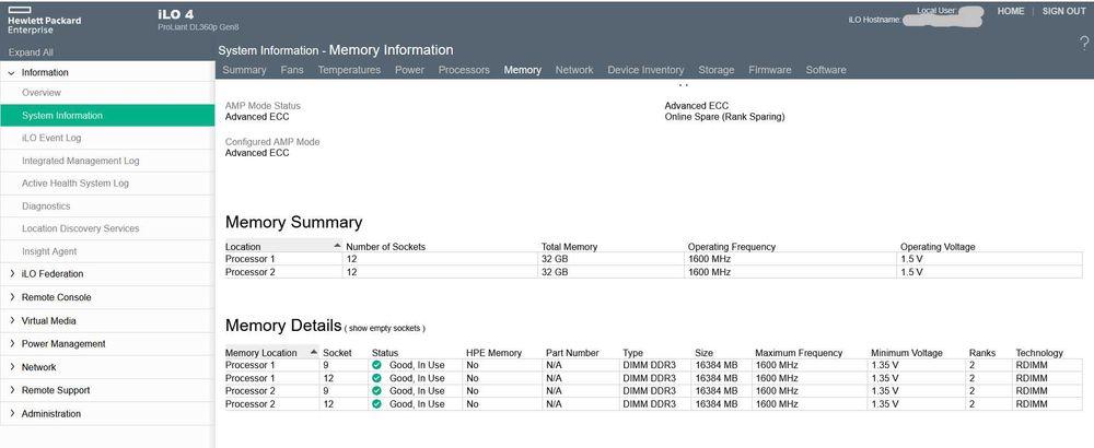 HPe ProLiant DL360p Gen8