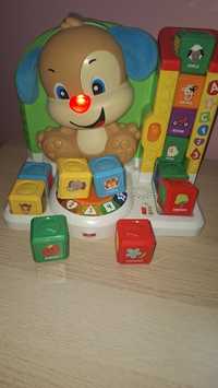 Fisher Price interaktywny szczeniaczek uczniaczek stacja 12klocków