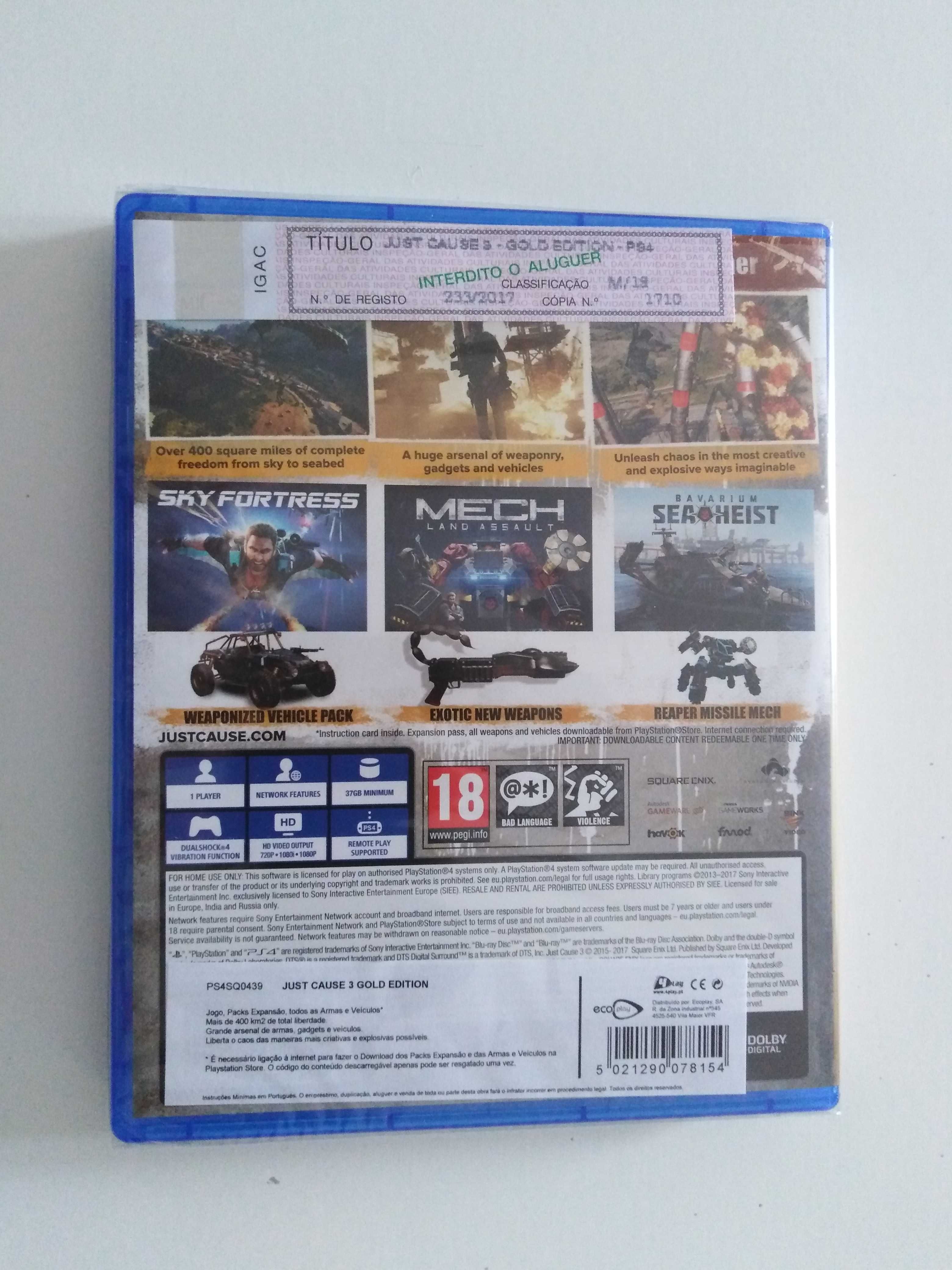 Jogo PS4 Just Cause 3 Gold Edition (Novo Selado)