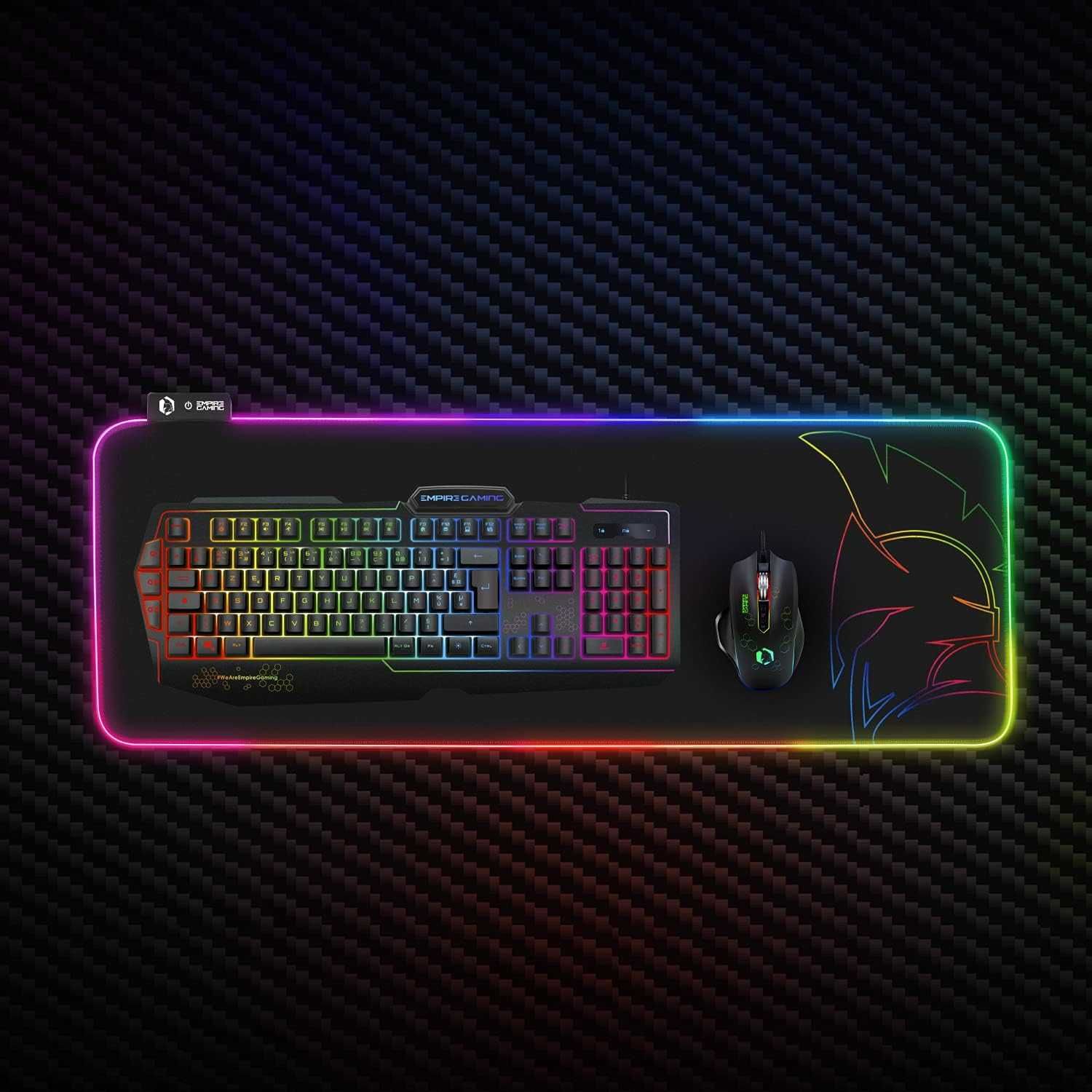 Podkładka pod mysz RGB XXL 80 cm LED antypoślizgowa 12 trybów