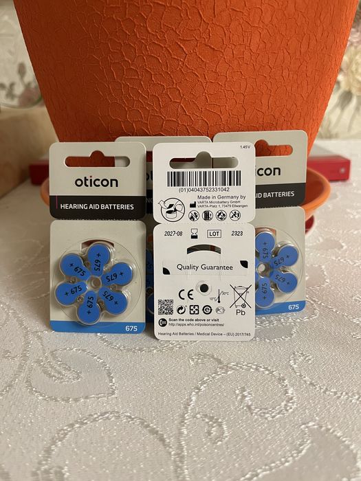 Батарейки Oticon 675