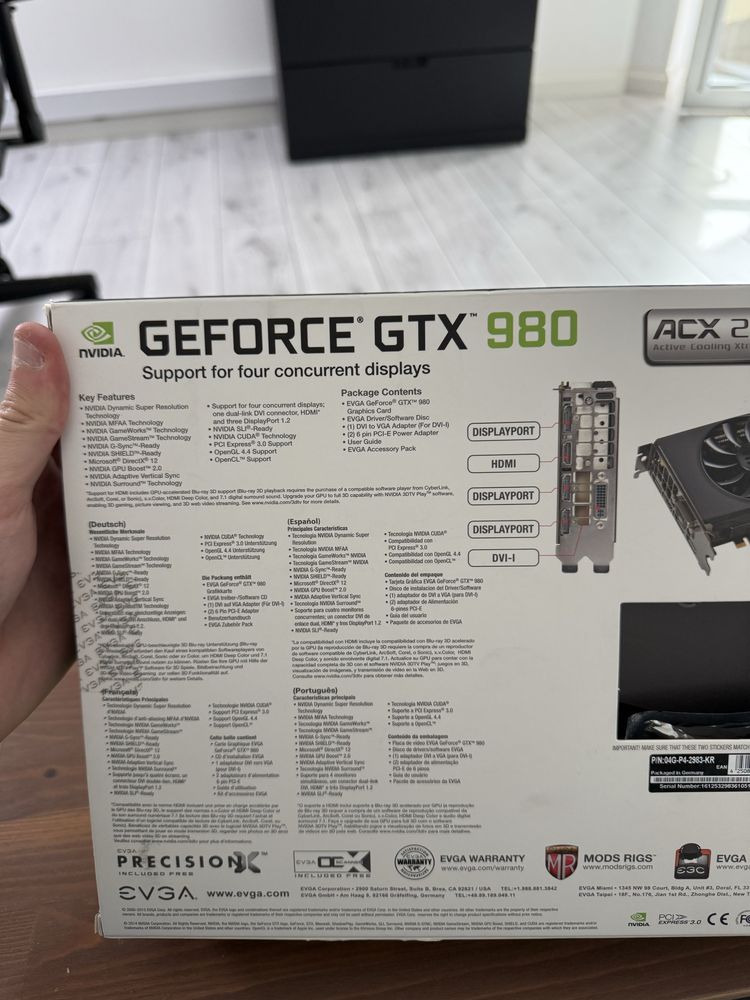Karta graficzna NVIDIA gtx 980 Evga Superclocked