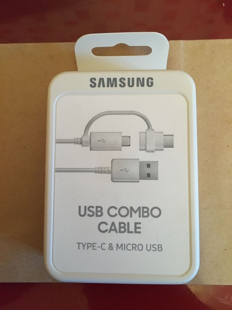 Зарядка Samsung Combo USB-C+microUSB 1.5m White