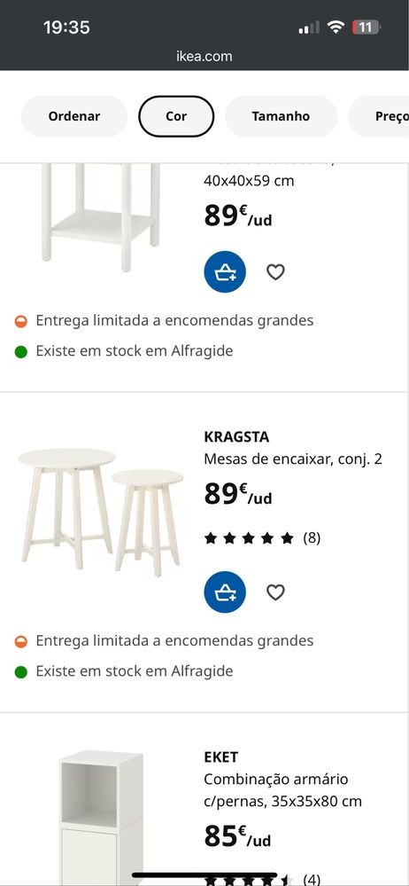 Mesas de apoio IKEA Kragsta