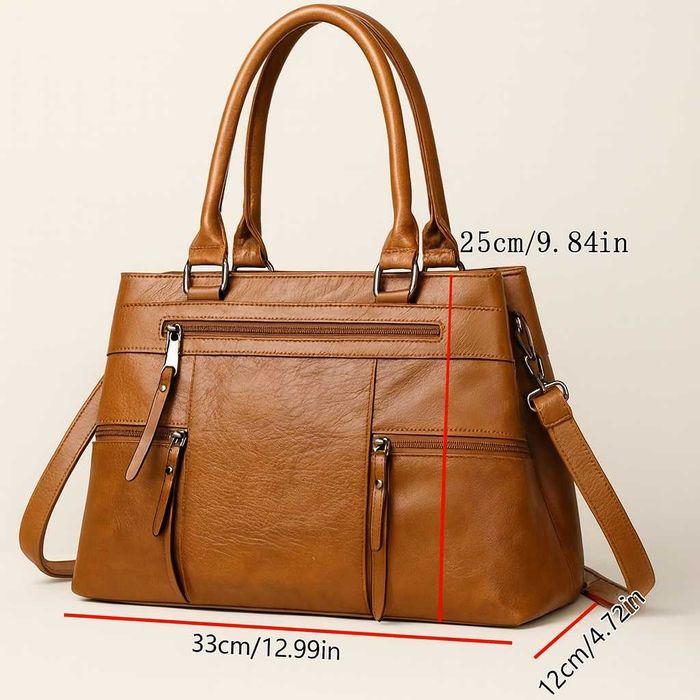 Brązowa torebka damska pojemna listonoszka crossbody na ramię nowa