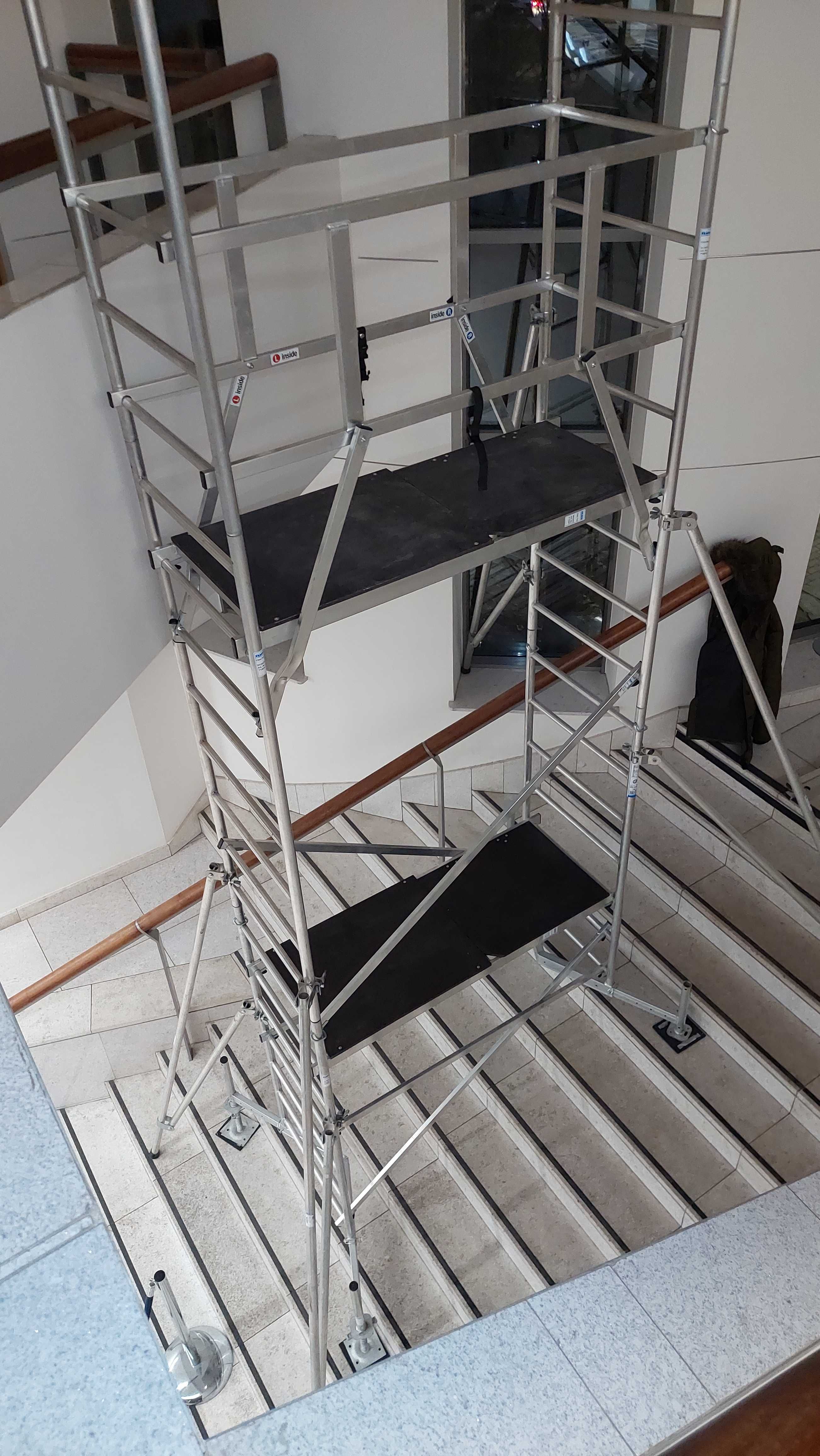 RUSZTOWANIE na schody 7m aluminiowe lekkie mobilne transport wypożyczę