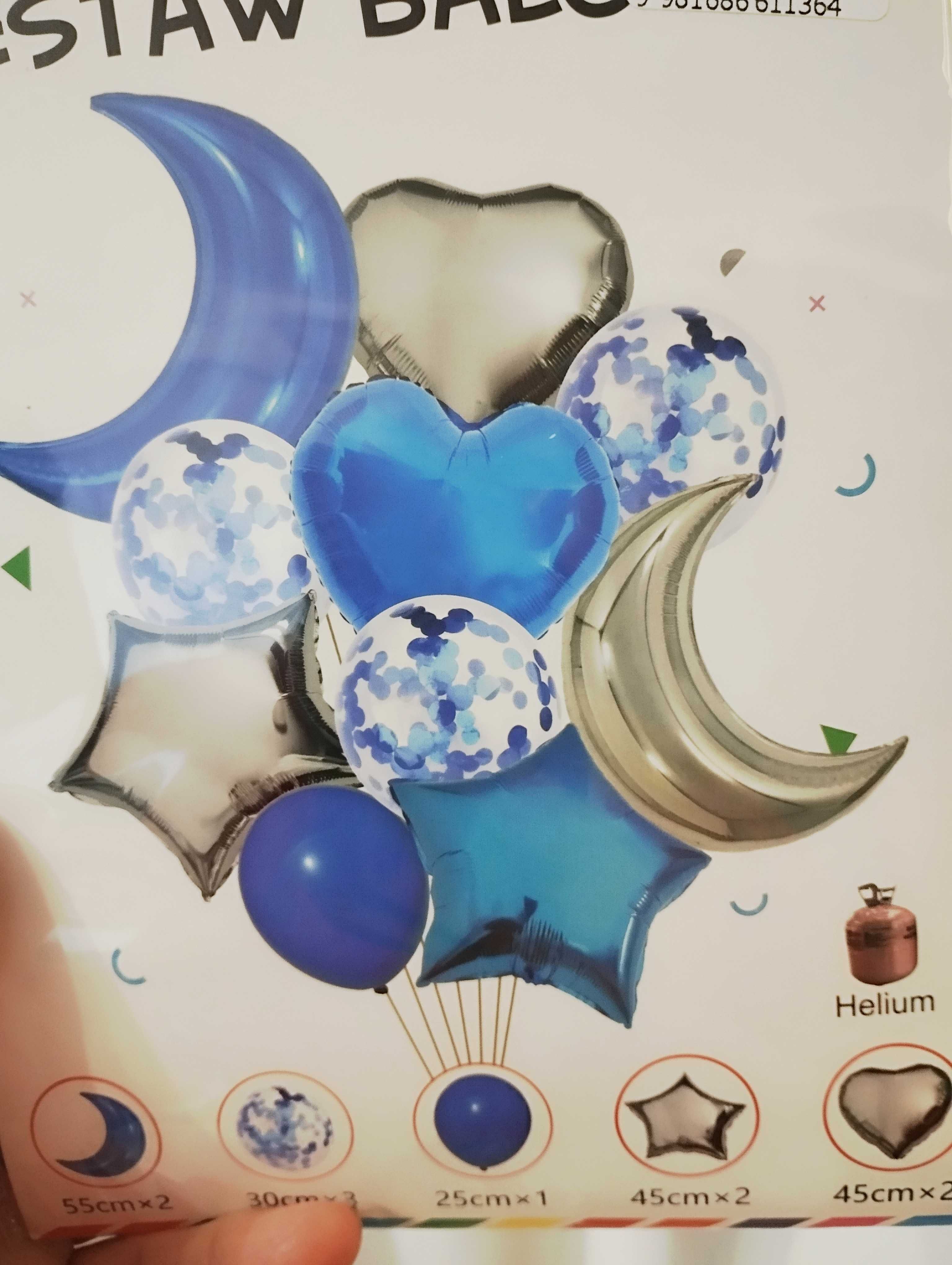 Roczek Zestaw balonów okazje urodziny foliowe balony hel