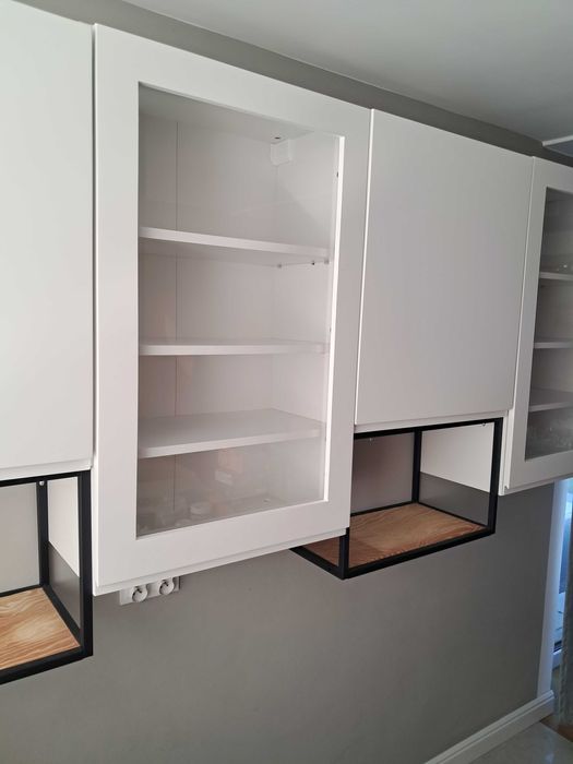 Szafki kuchenne górne - biało czarne