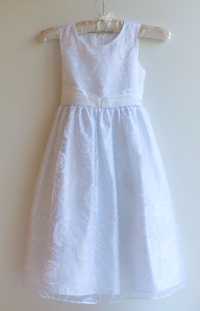Платье нарядное длинное белое на девочку 4-7 лет