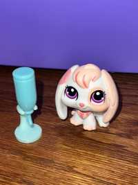 Littlest pet shop królik biały + dodatek butelka