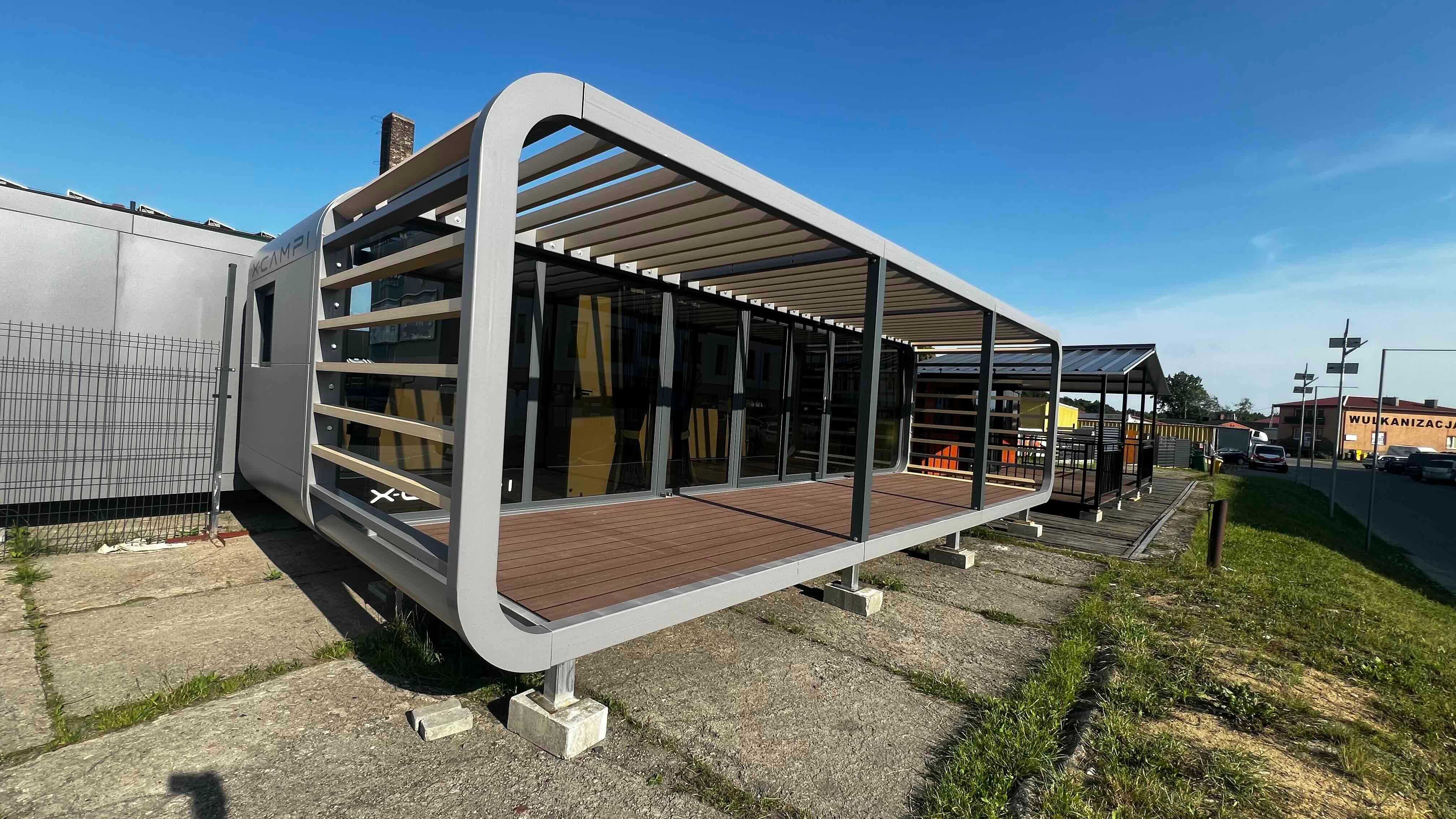 Domek mobilny prefabrykowany dom na kołach kopuła glampingowa namiot