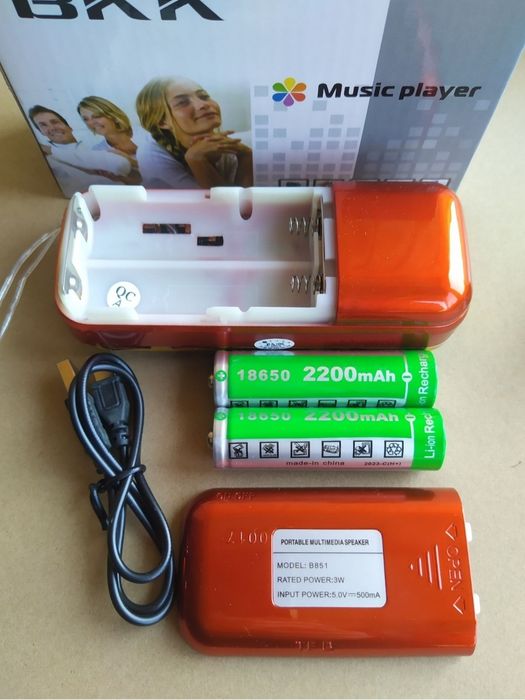 Радиоприемник цифровой ВКК-851 USB/MP-3/ 2-Аккумулятора 18650