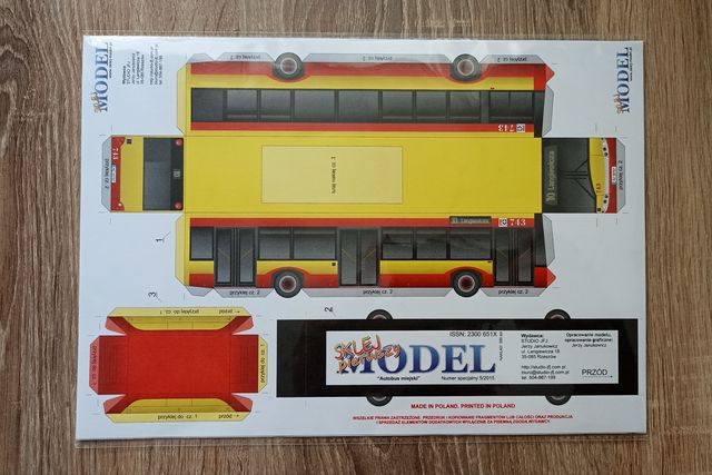 Kartonowy model do złożenia autobus Warszawski