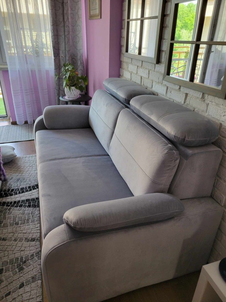 Sofa rozkładana szara