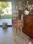 Placa + cavalete - casamento