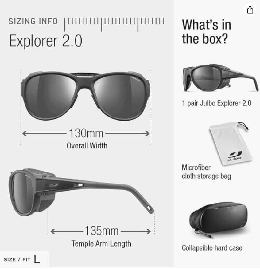 Julbo Explorer 2.0 Reactiv 2-4/Spectron 4/ Julbo Camino