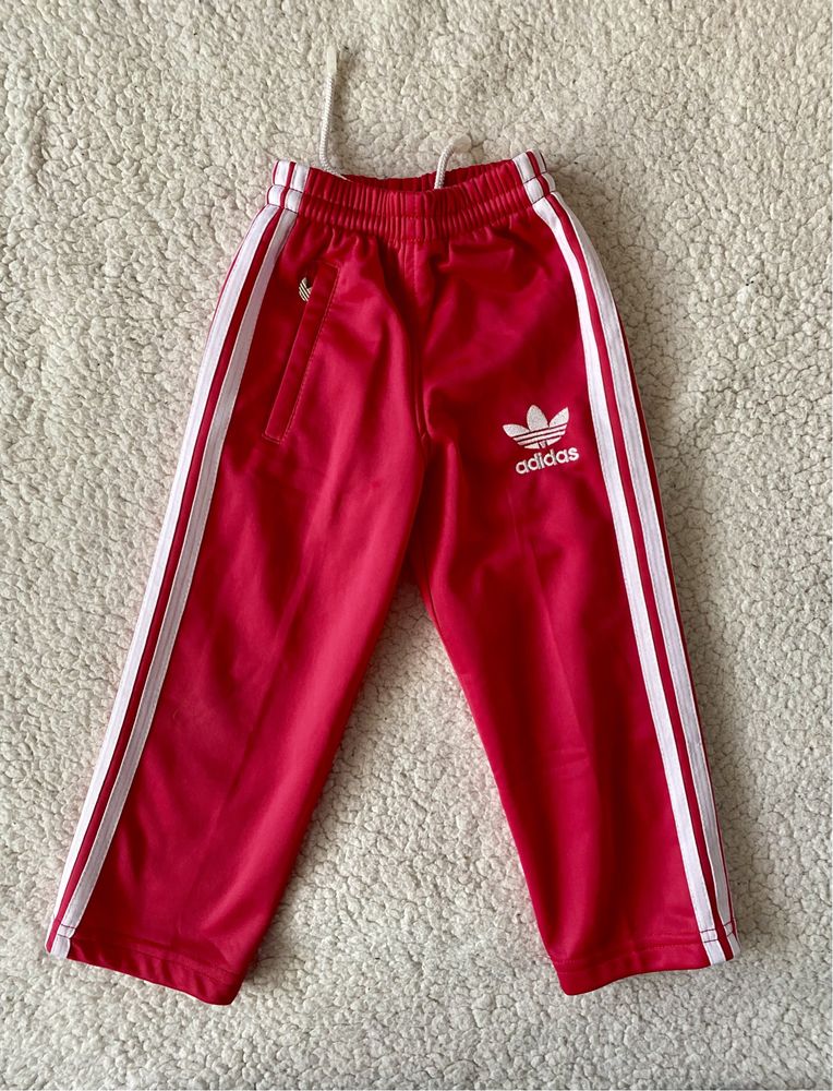 Różowy dres adidas komplet zestaw bluza plus spodnie