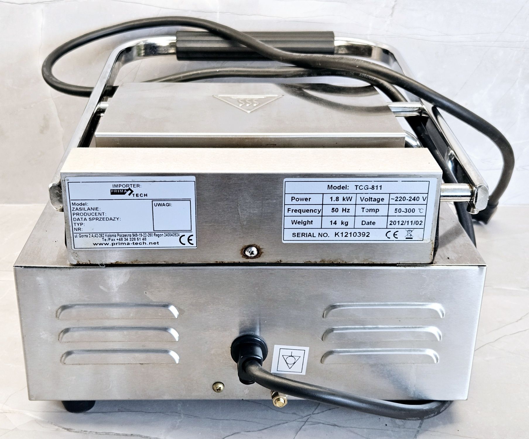 Grill elektryczny Magnum TCG-811 (1800W) żeliwny ruszt