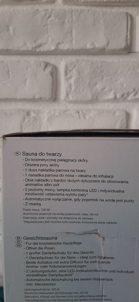 Sauna do twarzy, inhalator